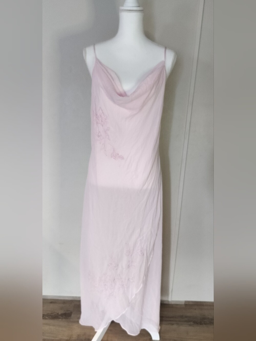 delicates Light Pink Cowl Neck Slip Dress